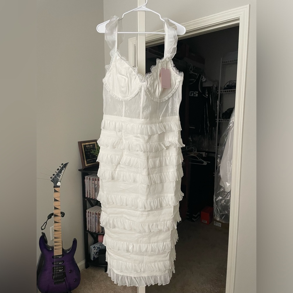 V Chapman Fiorenza Dress - White - Size 14 - NEW WITH TAGS